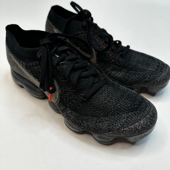 Nike Air Vapormax Flyknit Black Dark Mushroom Sneakers - Picture 2 of 7